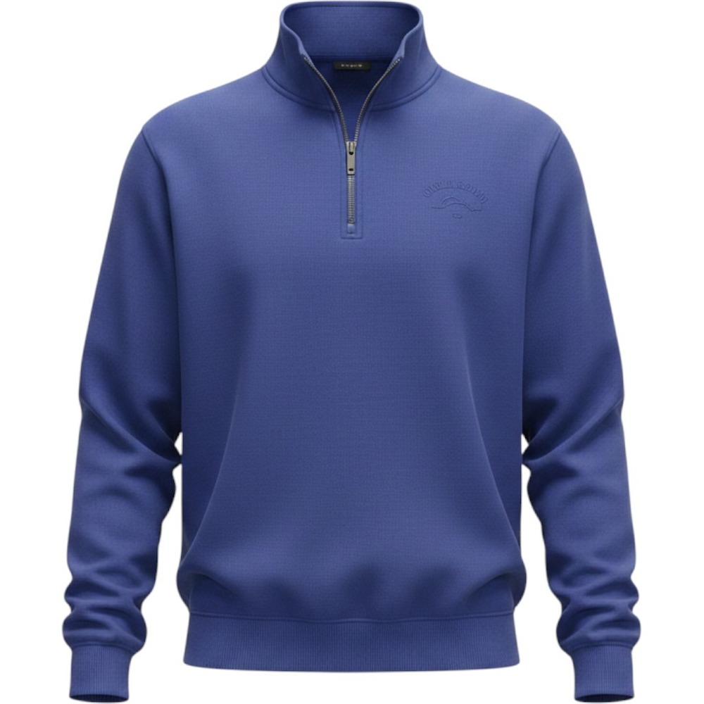 Tommy‎ Bahama Relax Mens XL Deep Marine Blue 1/4 Zip Cotton Pullover TB21974R